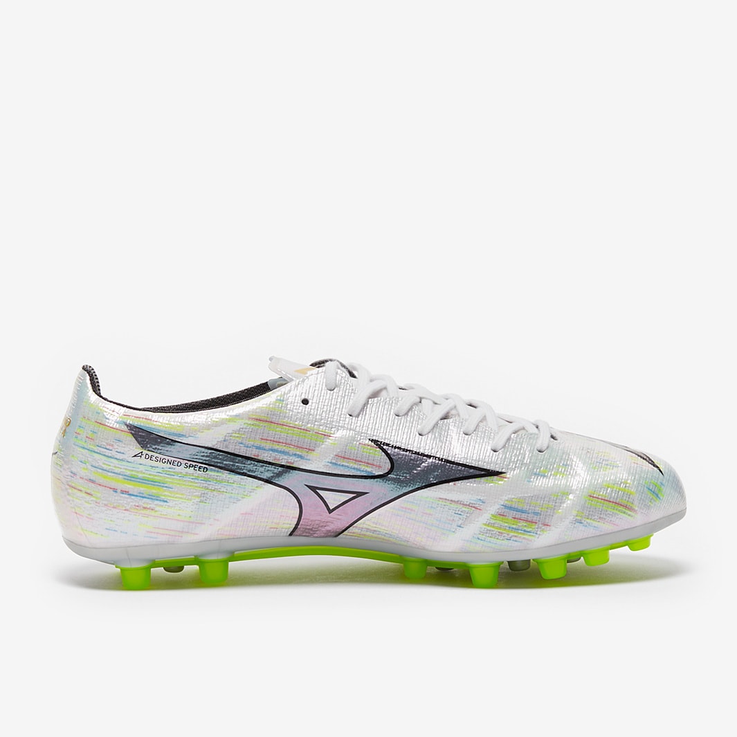 Mizuno Alpha II Elite Artificial Grass - White/Silver Iridiscent