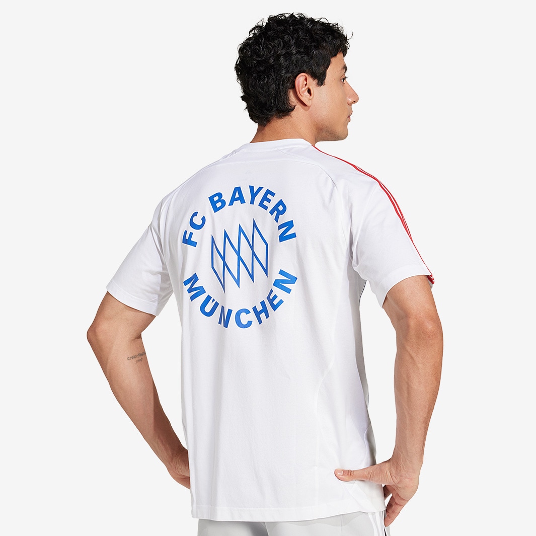 Tシャツ・カットソー adidas originals FC Bayern Muenchen VRCT Tee - white/gray adidas Performance cotton t-shirt FC Bayern Muenchen VRCT T