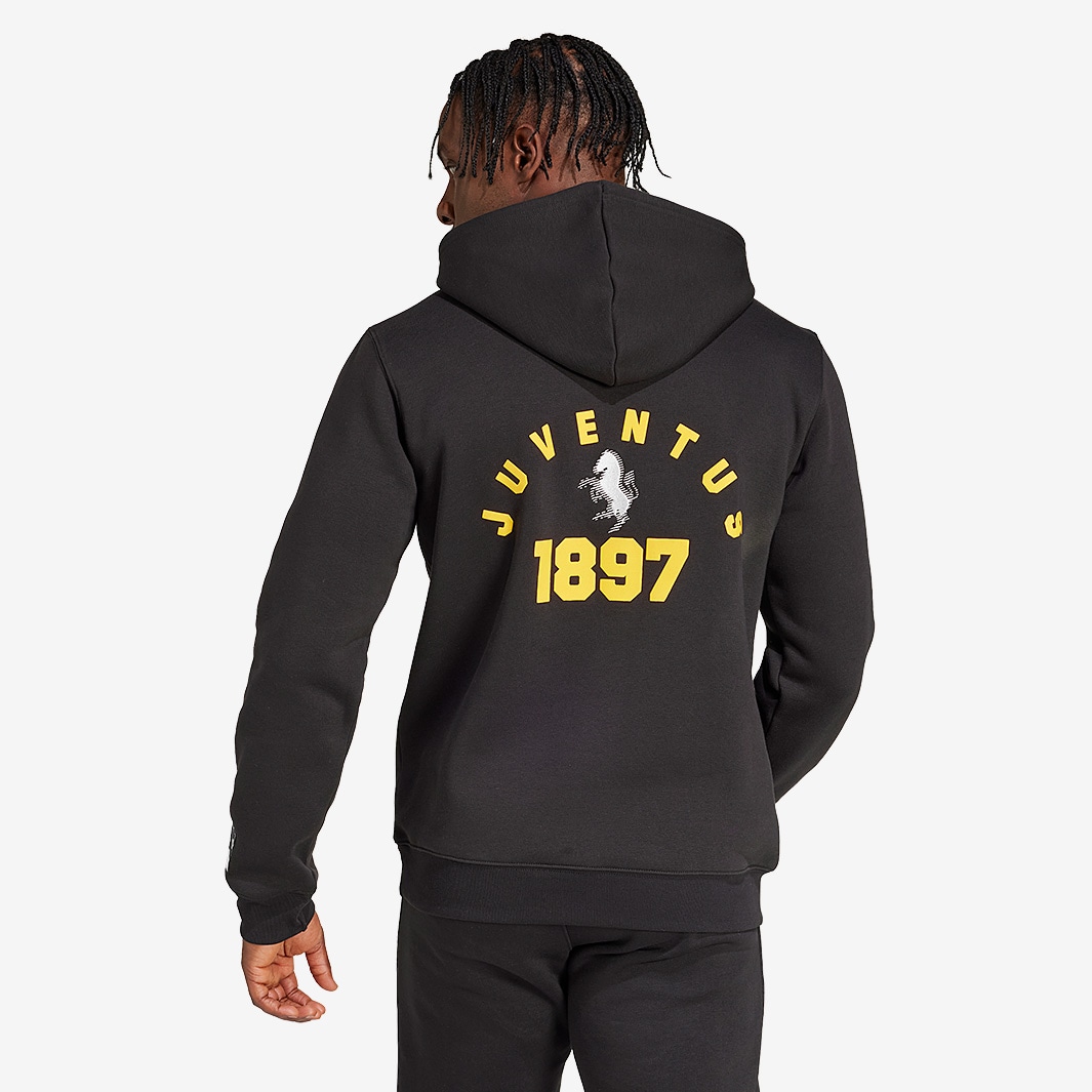 adidas Juventus 24/25 VRCT Hoodie - Black/Active Gold - Mens