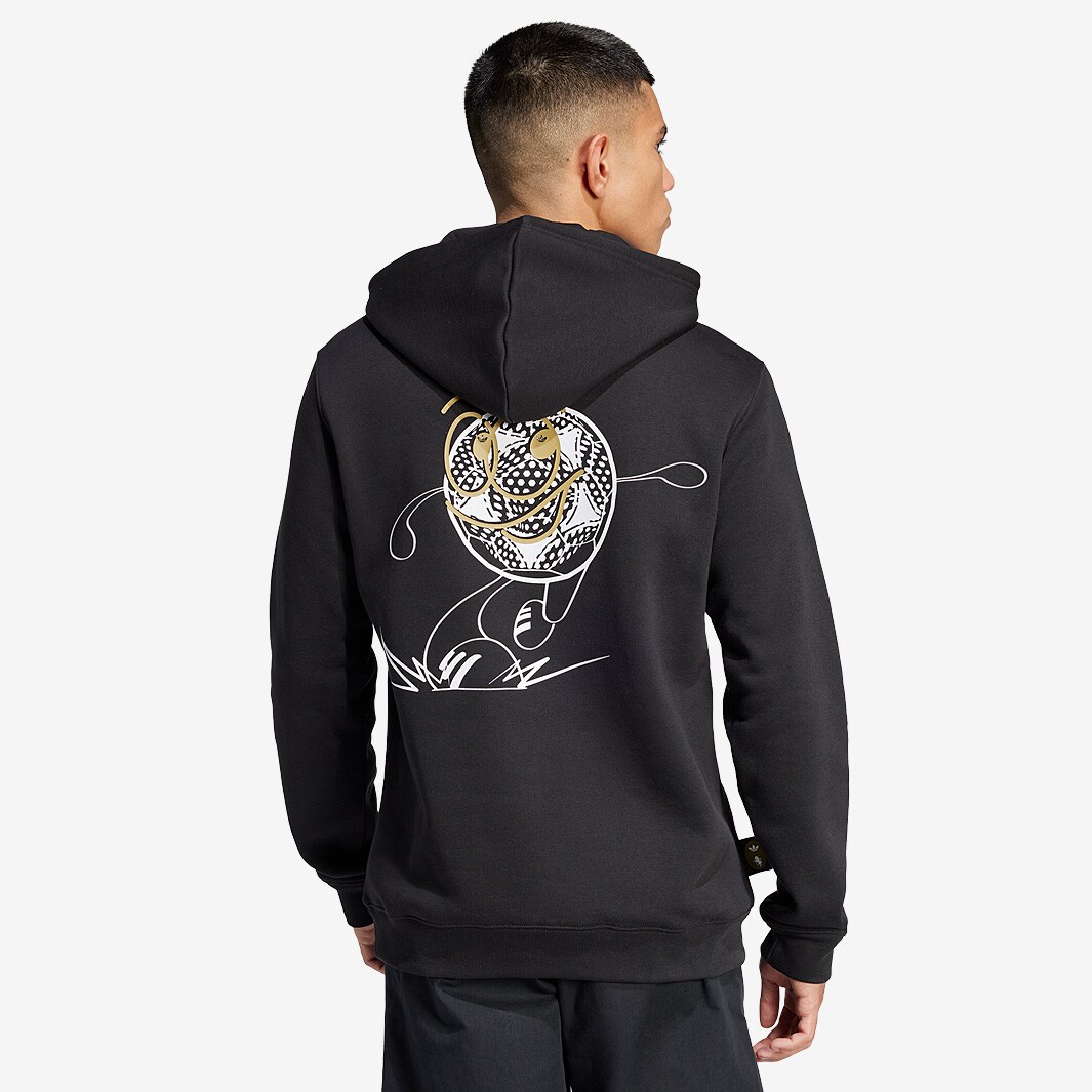 adidas Juventus 24/25 Graphic Hoodie - Black/Dark Football Gold