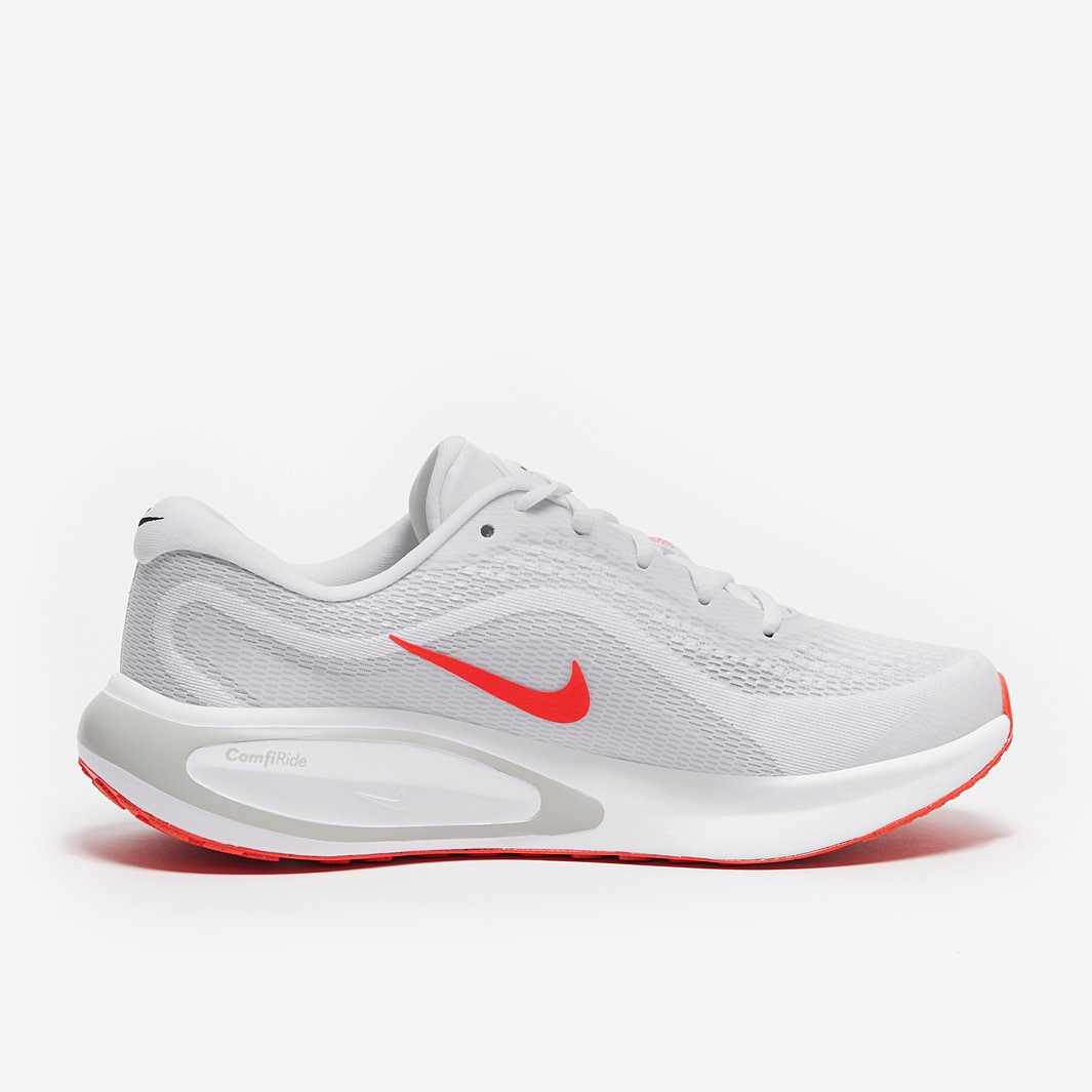 Nike Journey Run White/Bright Crimson/Wolf Grey Mens Shoes