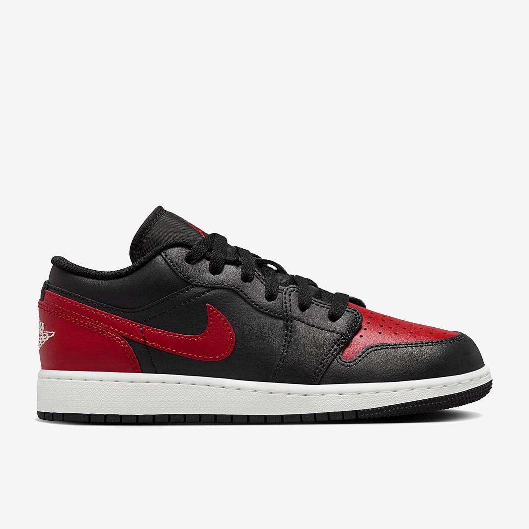 nike air jordan 1 low white black & gym red