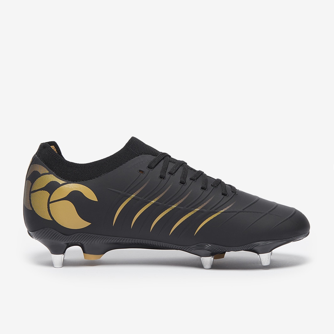 （新品）Canterbury Canterbury Phoenix 2.0 Pro Soft Ground Rugby Boots - Black/Gold