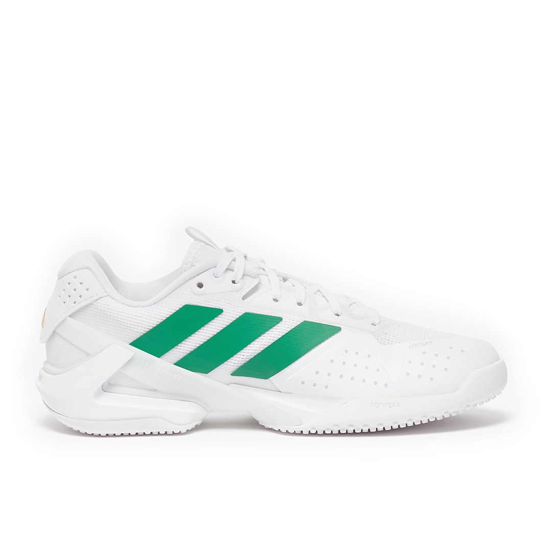 adidas Womens Ubersonic Grass Tennis Shoes Ftwr White/Green