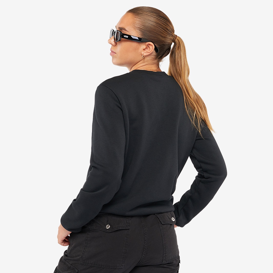 Nike Sportswear Womens Club Fleece Crew-Neck Sweatshirt - Black