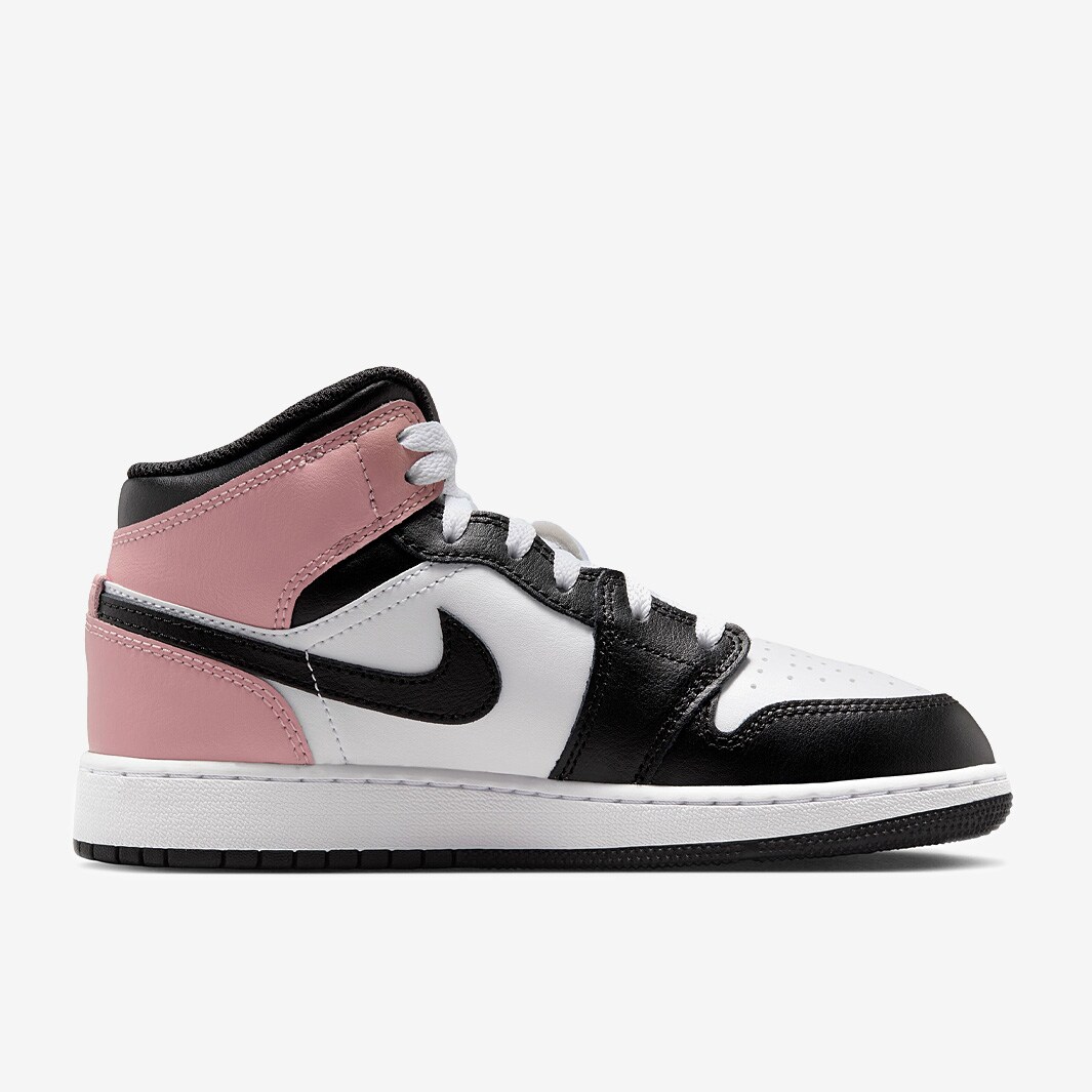 white black and pink jordans