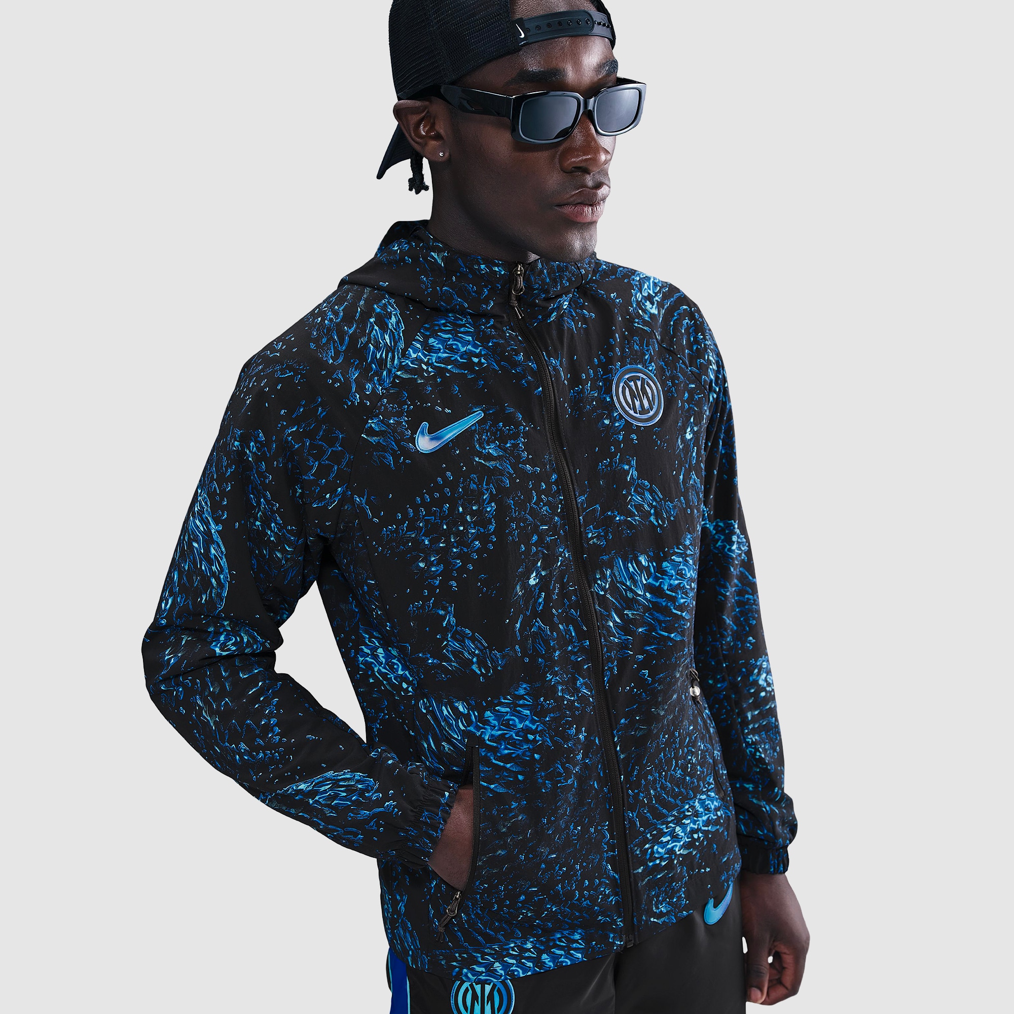 NIKE INTER インテル トラックジャケット ウーブンスーツ ボーダー 紺 NIKE INTER インテル トラックジャケット ウーブンスーツ ボーダー 紺