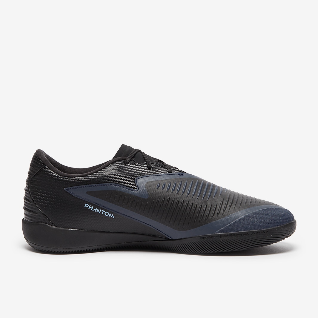 Nike Phantom 6 Academy Low Indoor - Black/Black - Adult Cleats |