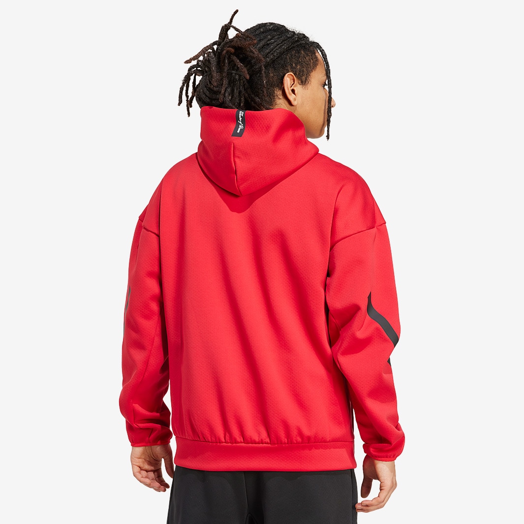 かっこいい！〉adidas マンチェスターユナイテッド 赤色 パーカー