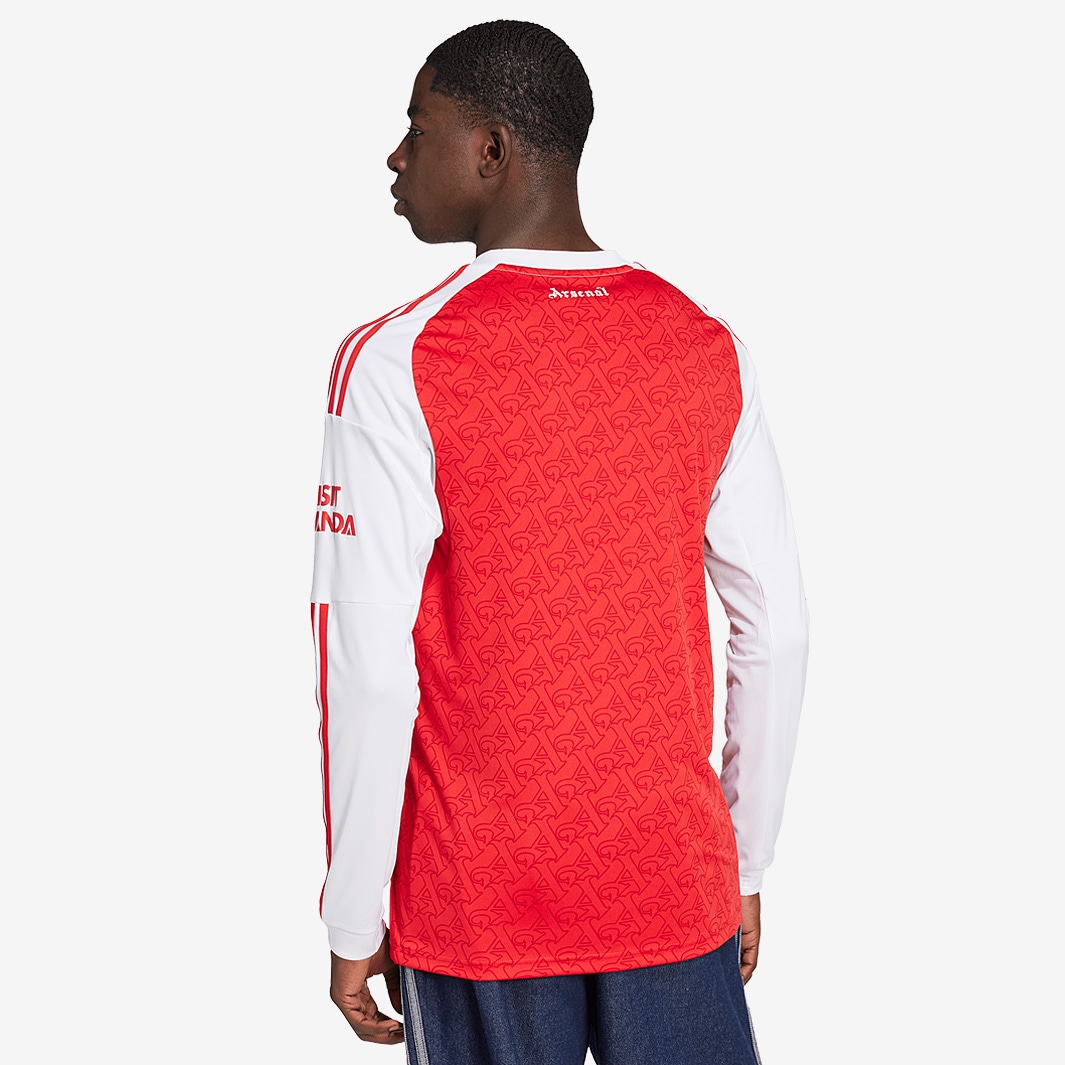 adidas Arsenal 25/26 LS Home Shirt - Better Scarlet/White - Mens