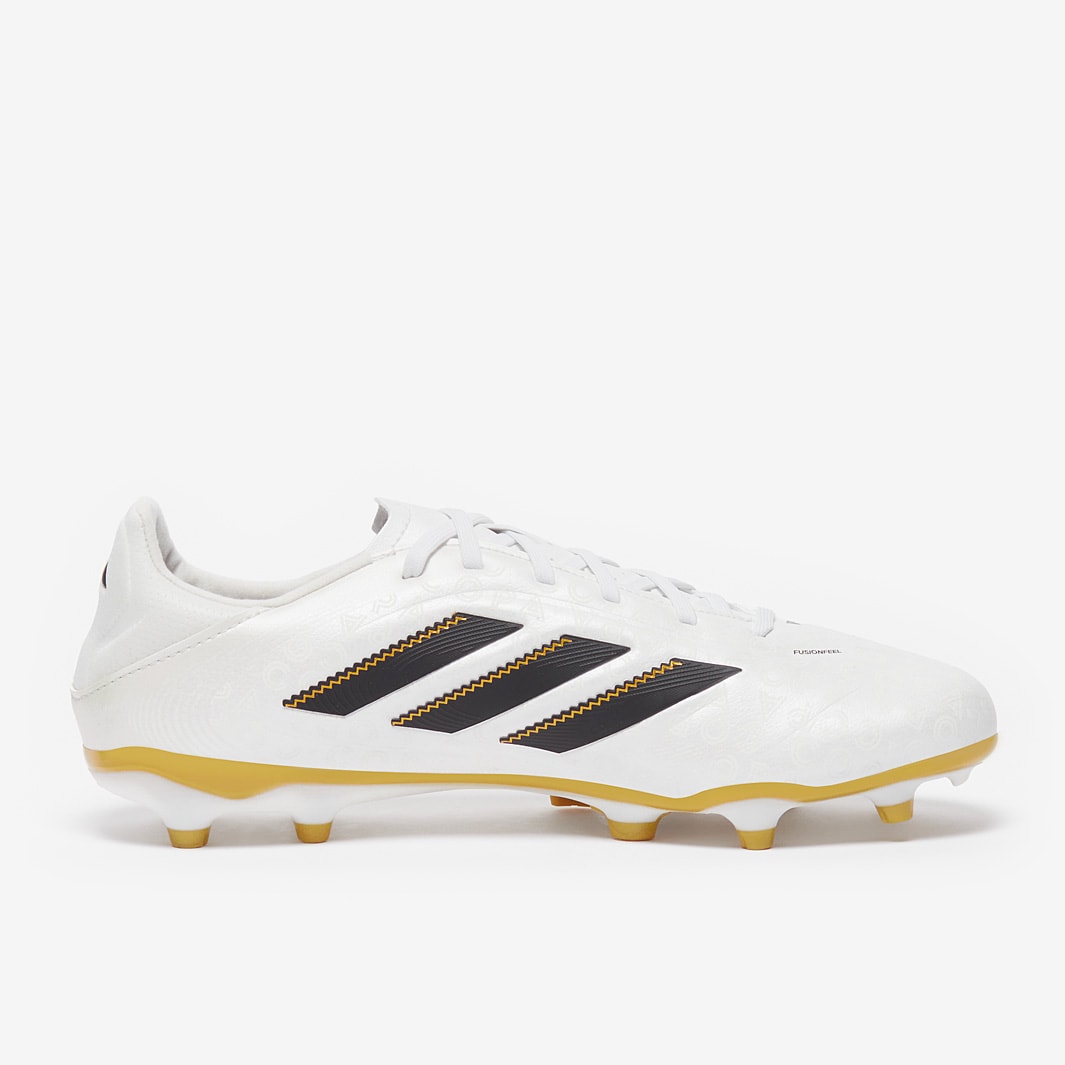 adidas Copa ホワイト/ゴールド サッカーシューズ adidas Copa Pure 2 Elite Leather Firm Ground - Ftwr White/Ftwr
