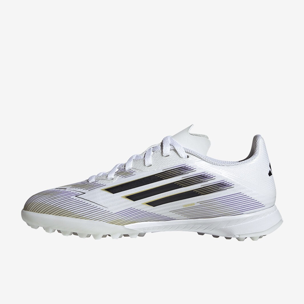 adidas Kids F50 League Turf - White/Core Black/Met Gold