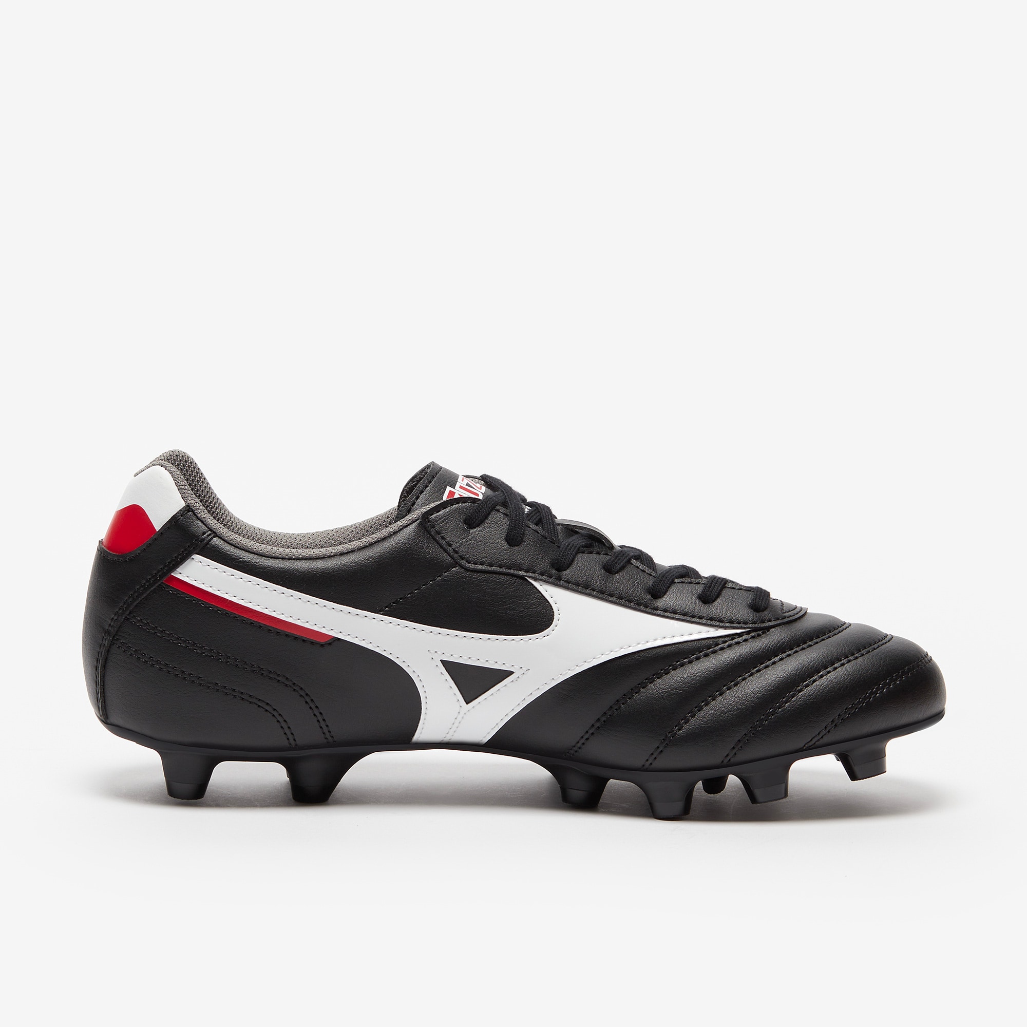 Mizuno Morelia II Club Firm Ground - Black/White/Chinese Red