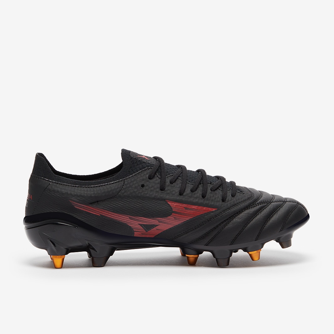 Mizuno Morelia Neo 4限定モデル ブラック/レッド スパイク Mizuno Morelia Neo IV Beta Made in Japan Firm Ground - Black