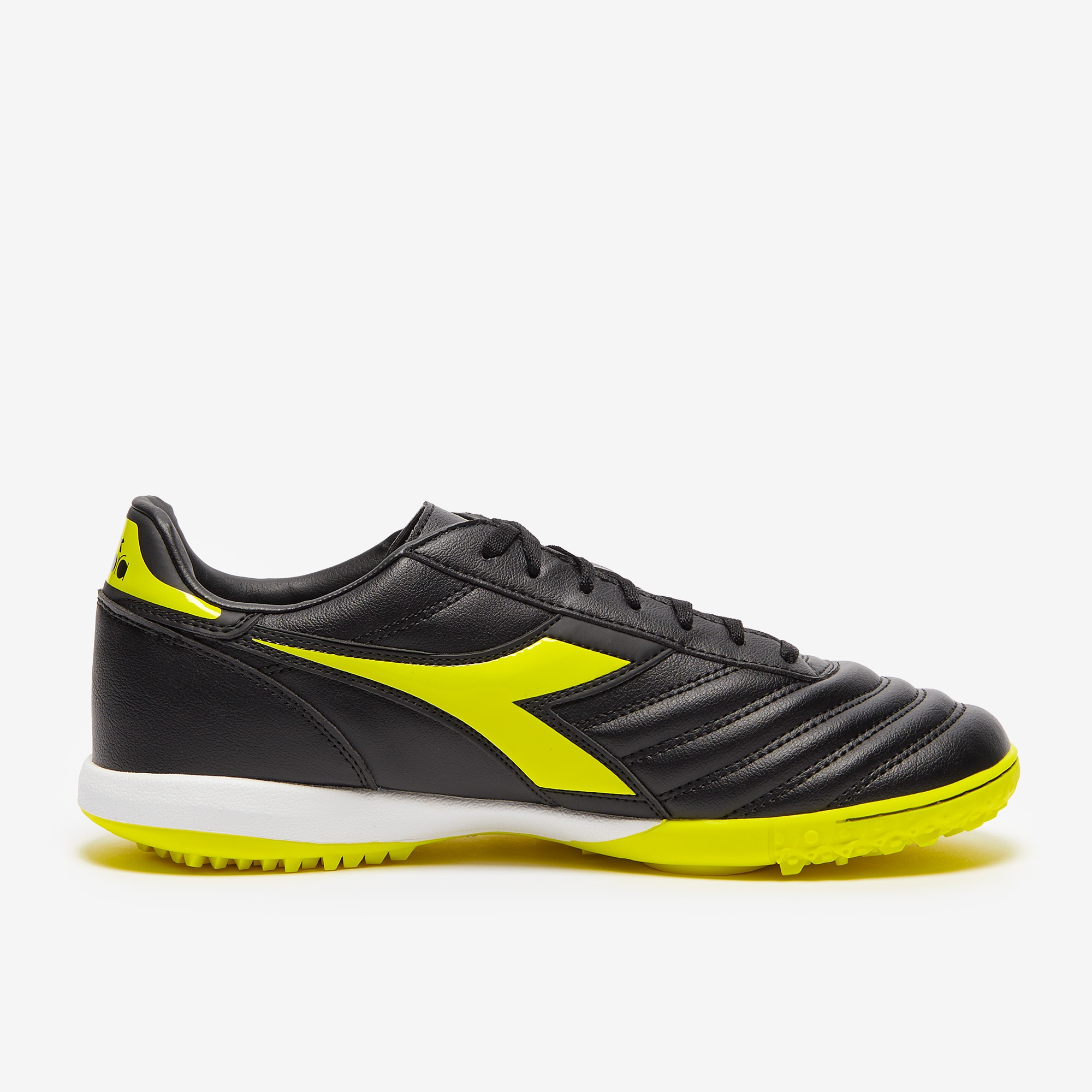 Diadora Brasil Academy TF - Black/Fluo Yellow - Adult Cleats |