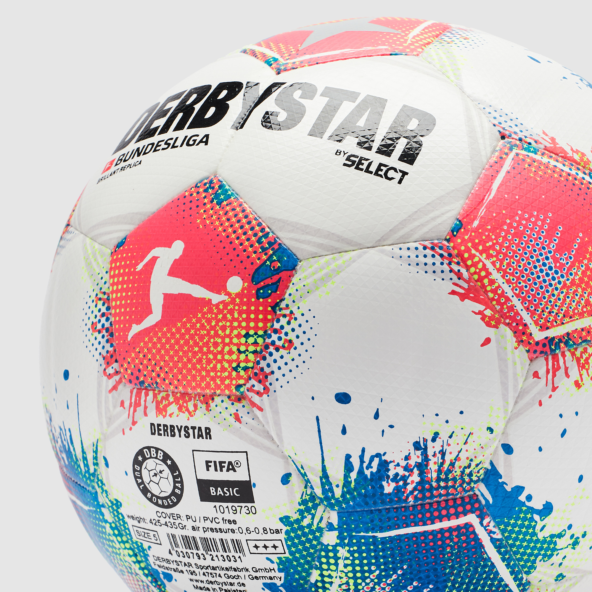 Derbystar Bundesliga Brillant Replica Light V25 Pallone Da Calcio - Giovani E Amatori, Morbido E Leggero (350g)
