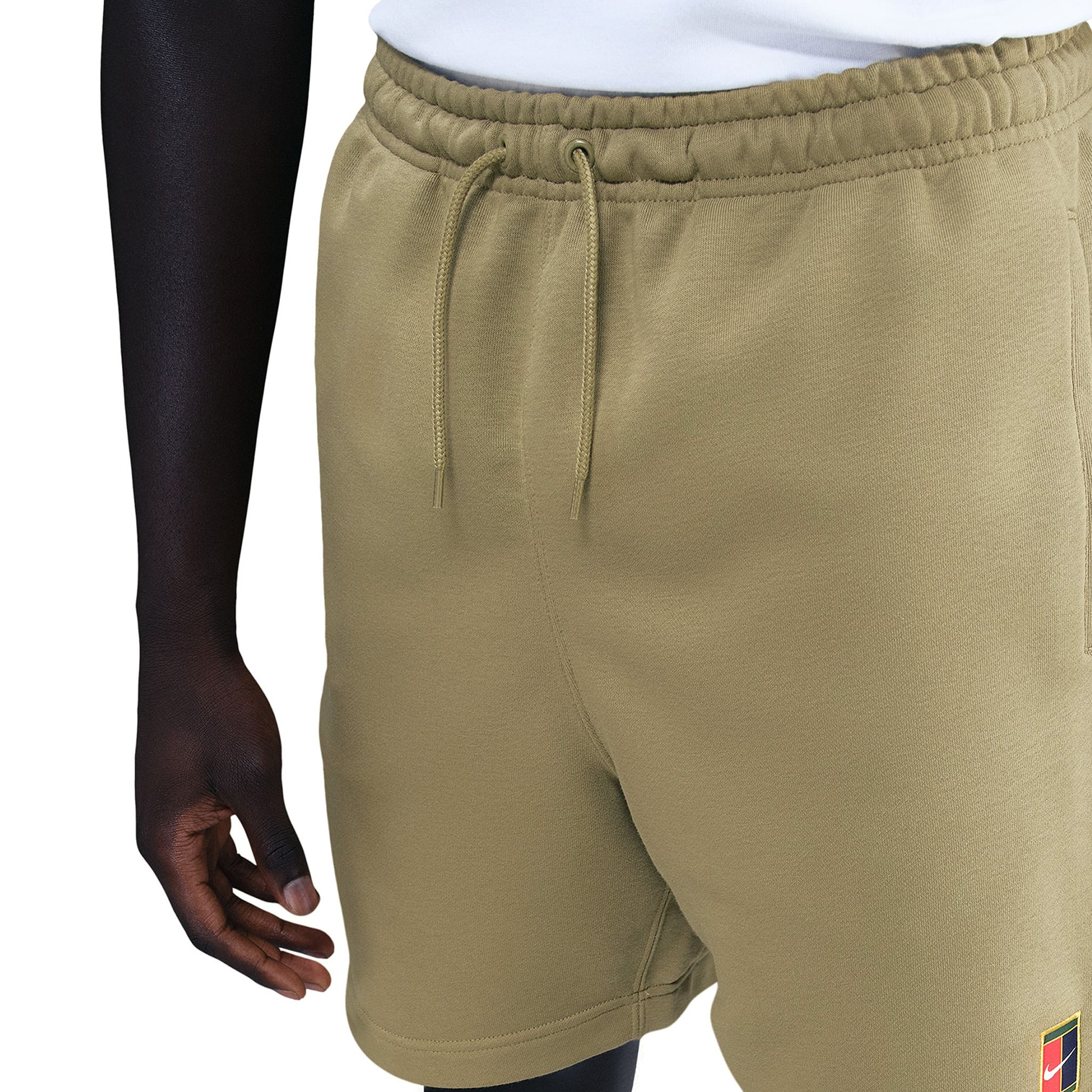 Nike Court Heritage Fleece Shorts Neutral Olive Mens Clothing