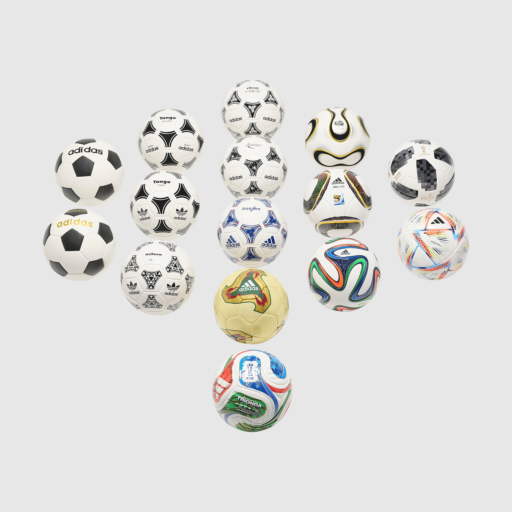adidas FIFA World Cup Historical Mini Ball Set - White - Soccer