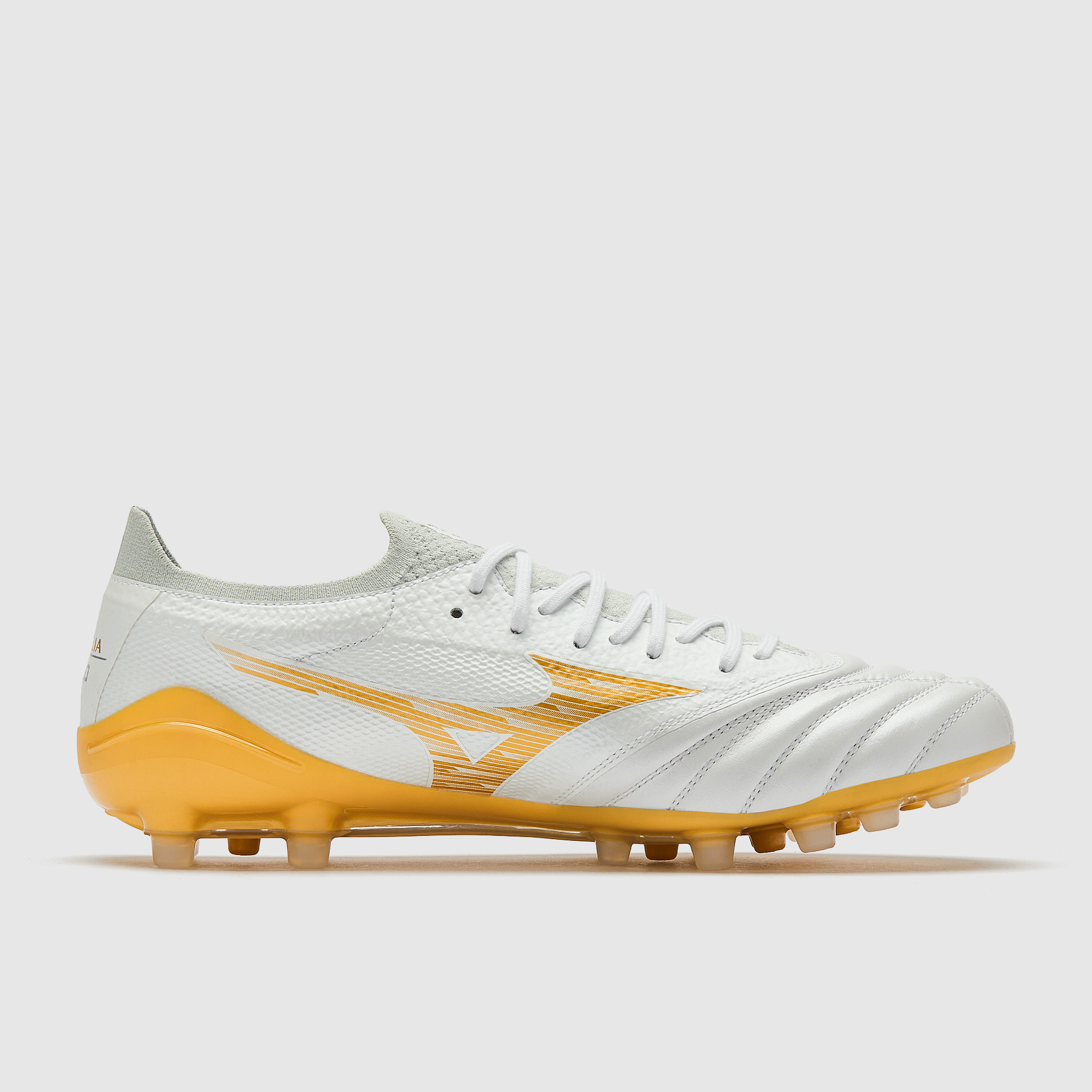 Mizuno Morelia Neo IV Beta Elite Artificial Grass - White/MP Gold