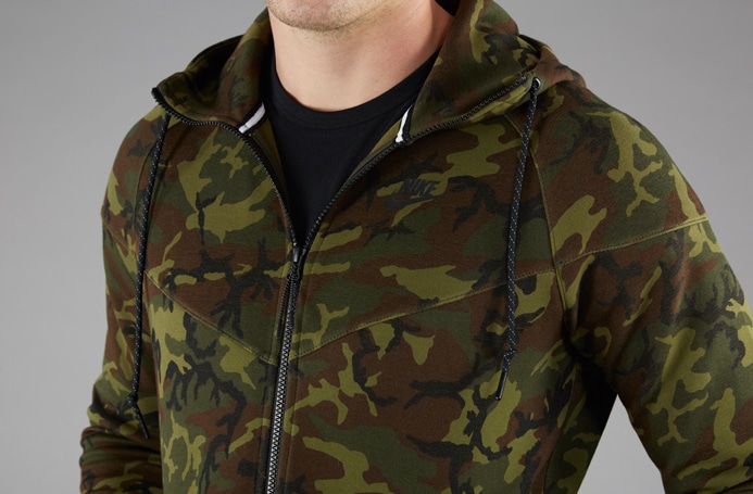 Nike Sportswear Tech Fleece Camo Windrunner Mens Clothing