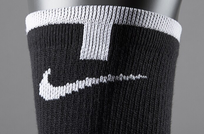 Nike Unisex Elite Cushion No Show Tennis Socks Black/White/White