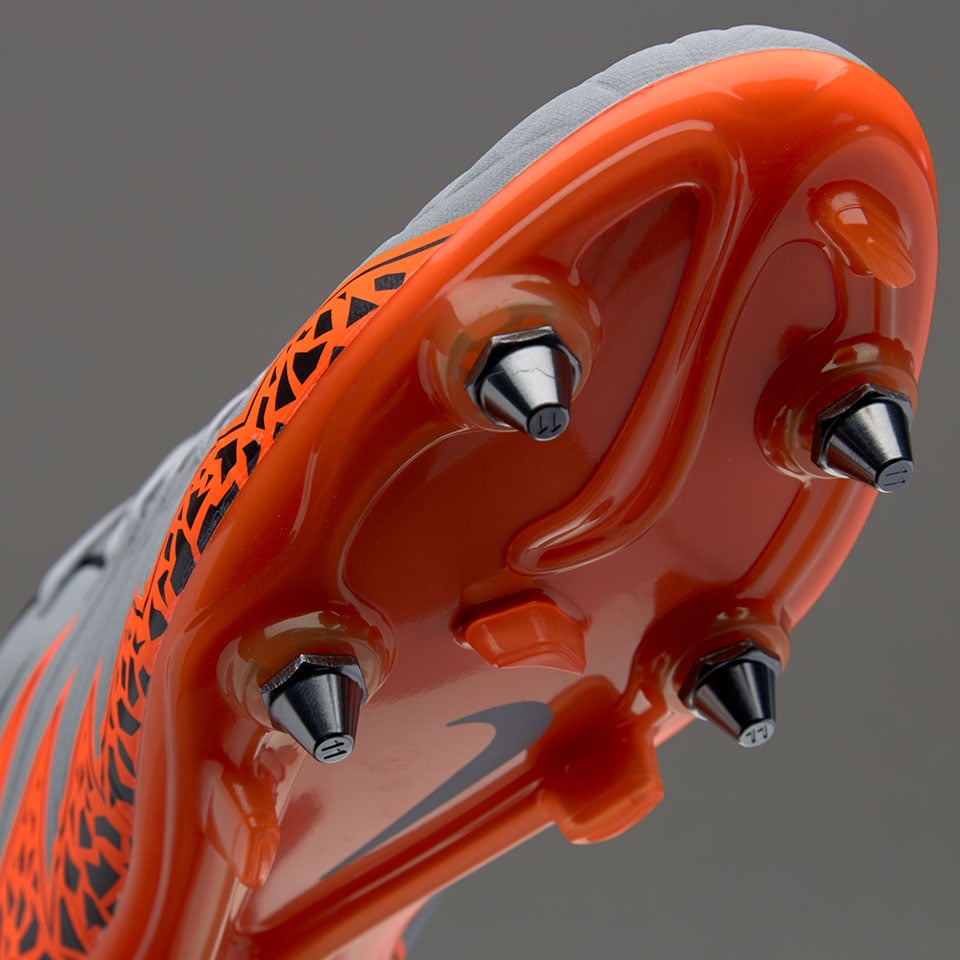 nike hypervenom grey and orange with sock