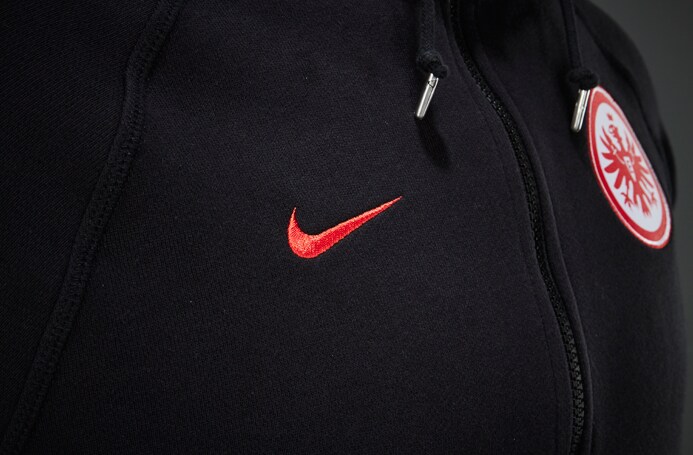 Nike Eintracht Frankfurt Aw77 Authentic FZ Hoody Schwarz/Rot