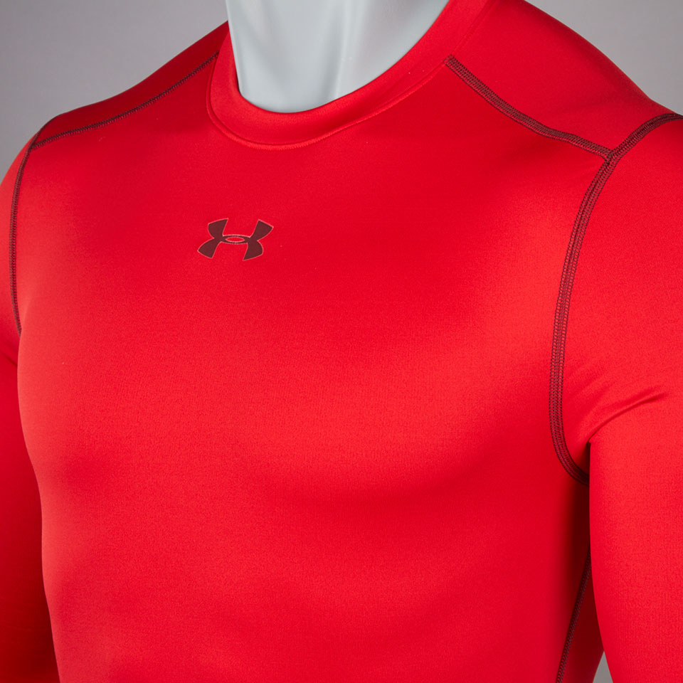 Mens Base Layer - Under Armour CG Armour Crew - Red - 1265650-601