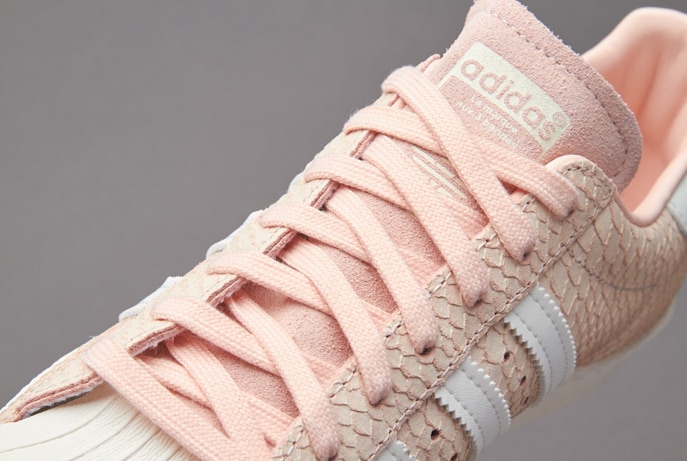 Adidas superstar 80s outlet blush pink off white