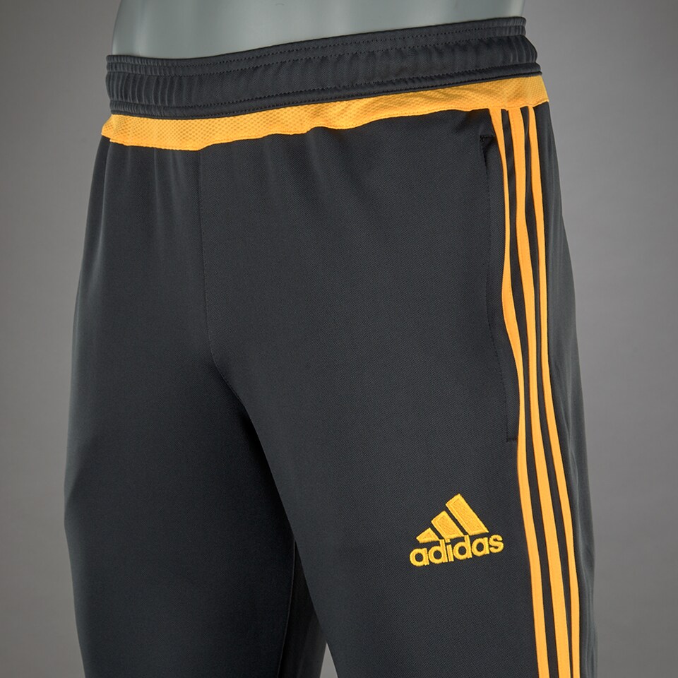 adidas Tiro 15 Training Pants - Mens Apparel - Dark Grey/Solar Gold |