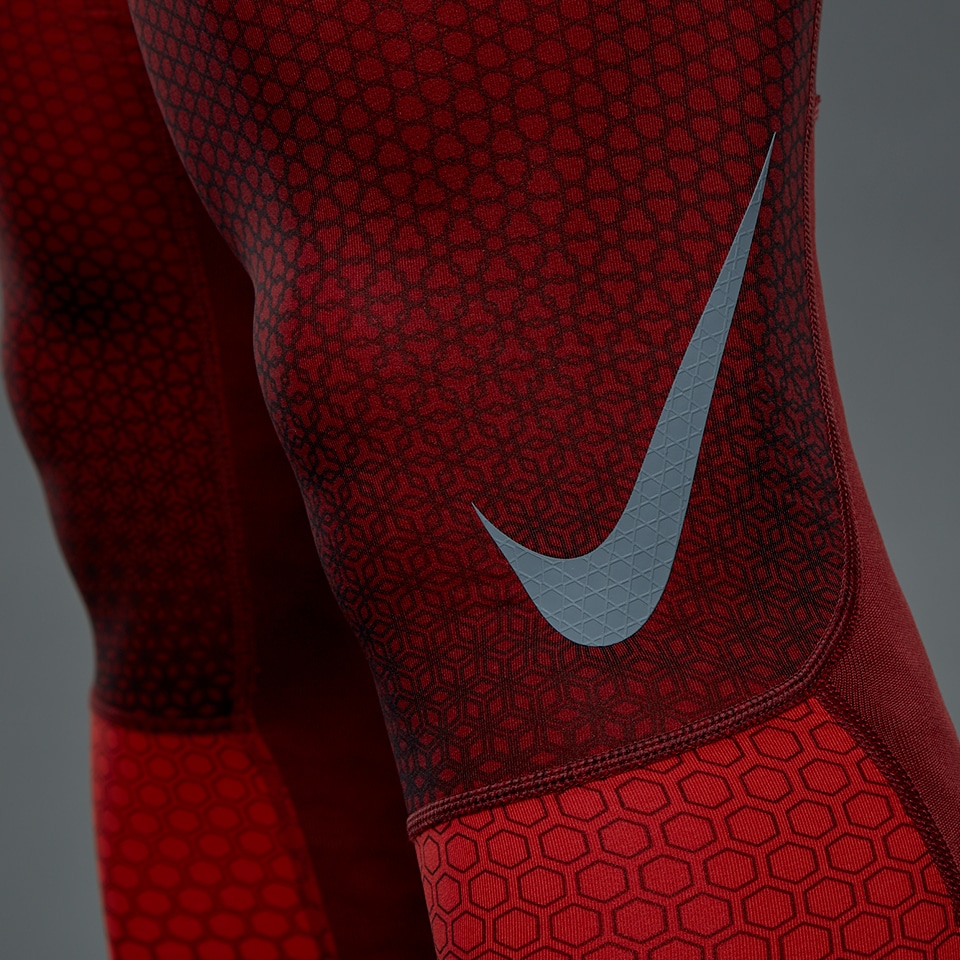 procedimiento Libro Guinness de récord mundial carga Mallas Nike Hyperwarm Hexodrome para hombre- Ropa de entrenamiento-  Rojo/Gris | Pro:Direct Soccer