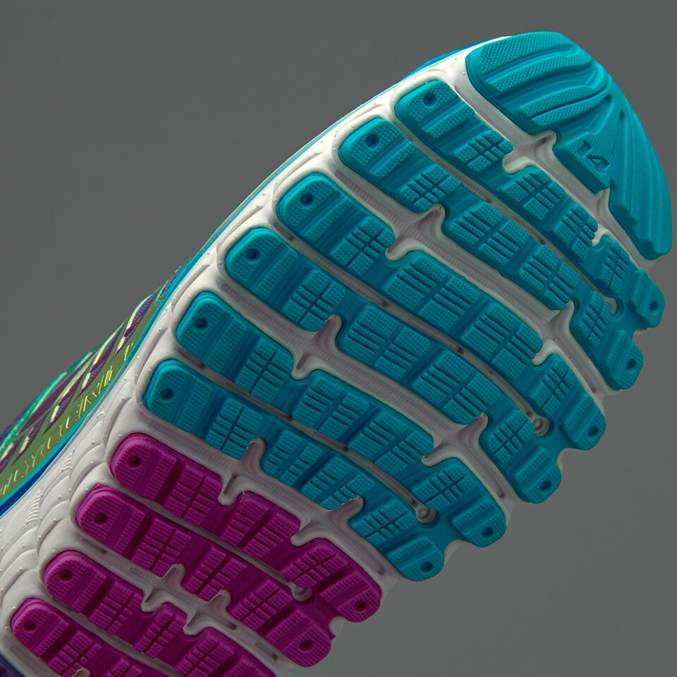 Brooks Womens Glycerin 14 ScubaBlue/NavyBlue/PurpleCactusFlower