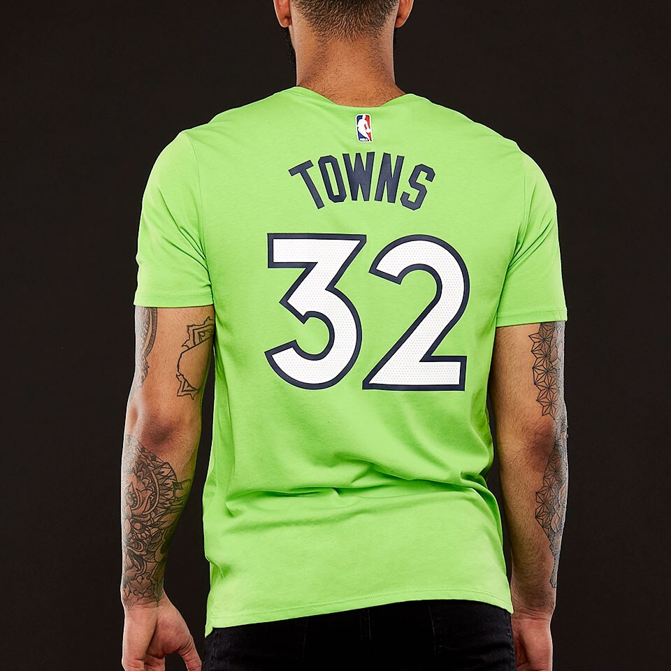 Minnesota Timberwolves Nike Karl Anthony-Towns Name & Number T-Shirt -  Action Green - Mens