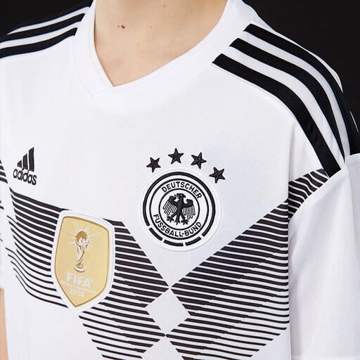 adidas Germany 2018 Home Youth Shirt - White/Black image 3 |