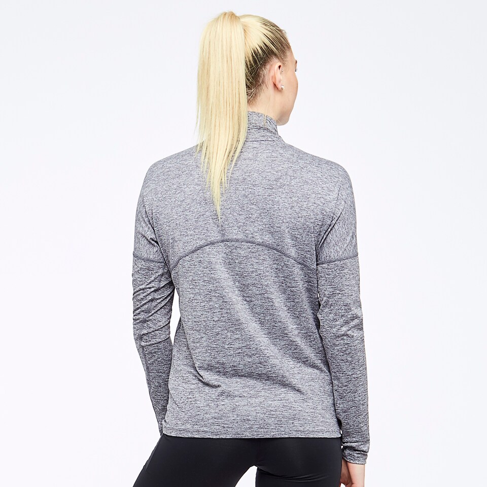 nike women's half zip running top grey