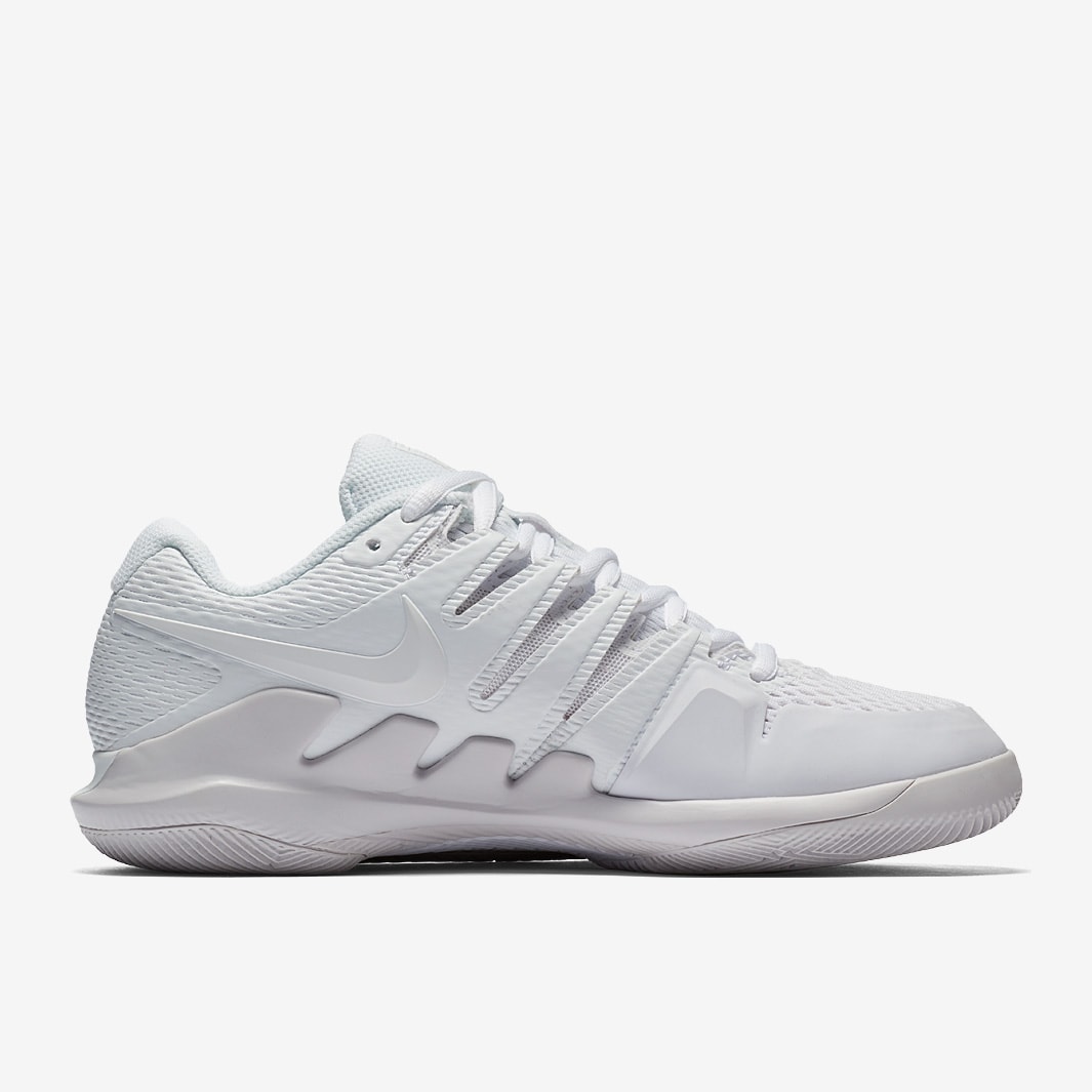 nike women's air zoom vapor x tennis shoes white and valerian blue
