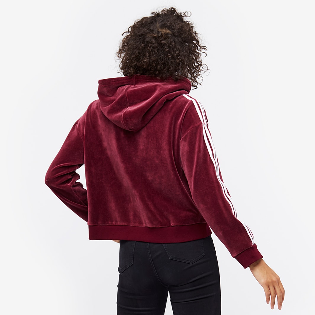 Womens Clothing adidas Originals Womens Cropped Hoodie Maroon
