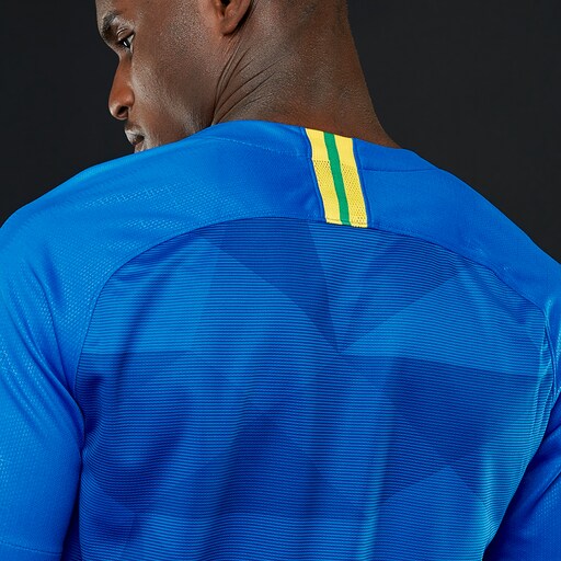 Nike Brazil 2018 Stadium Away SS Jersey - Soar/Midwest Gold image 3 |
