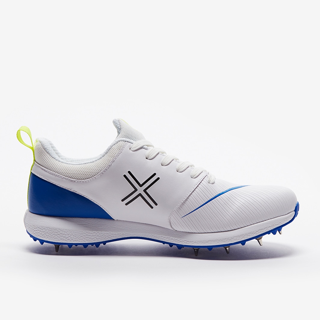 Payntr V Junior Cricket Spike White/Blue Boys Shoes