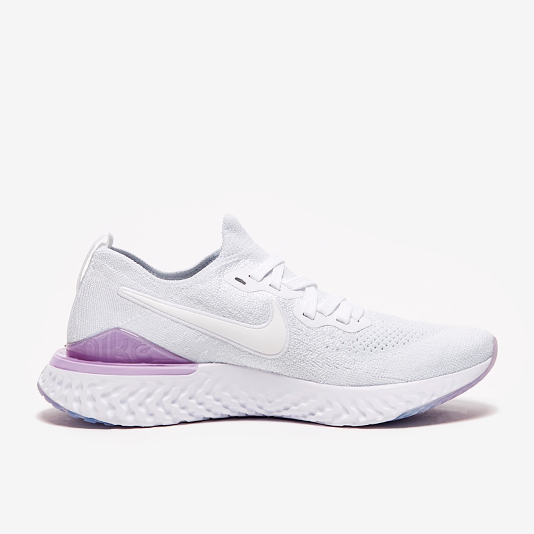 Nike epic react white and fashion pink