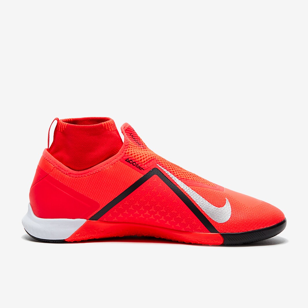 Nike React Phantom VSN Pro DF IC - Bright Crimson/Metallic