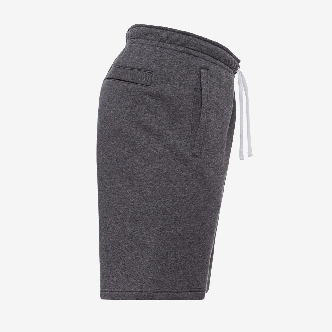 Nike Club 19 Fleece Shorts Charcoal Heather/Anthracite/White Mens Football Teamwear Shorts