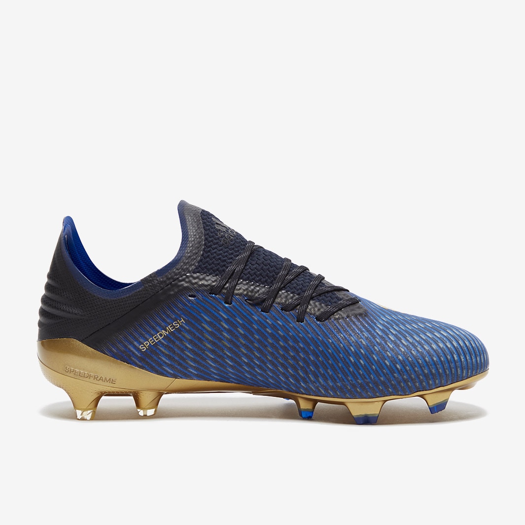 adidas X - Negro/Oro Metalizado/Azul - Firmes - Botas de fútbol | Pro:Direct Soccer