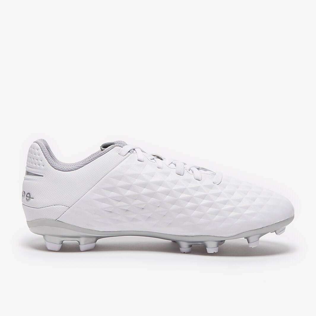 Nike Kids Tiempo Legend VIII Academy FG/MG - White/Chrome