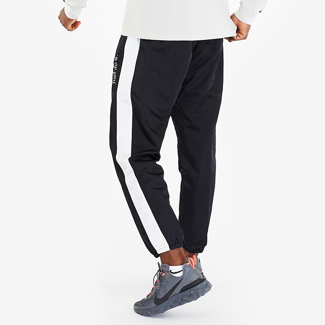 Nike sweatpants black online and white