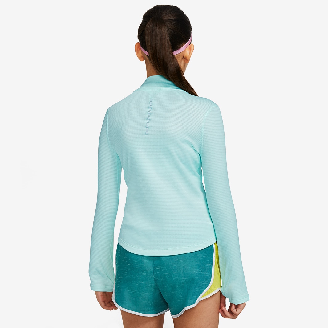 Nike Girls Half Zip Long Sleeve Teal Tint/White/Reflective Silv