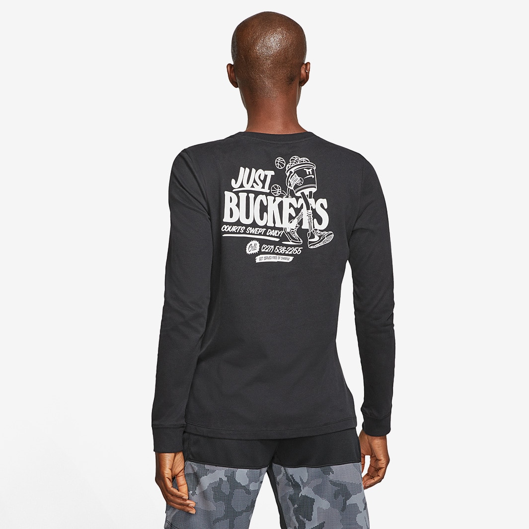 Womens Clothing Nike Womens Walking Buckets Dry Tee Black TShirts