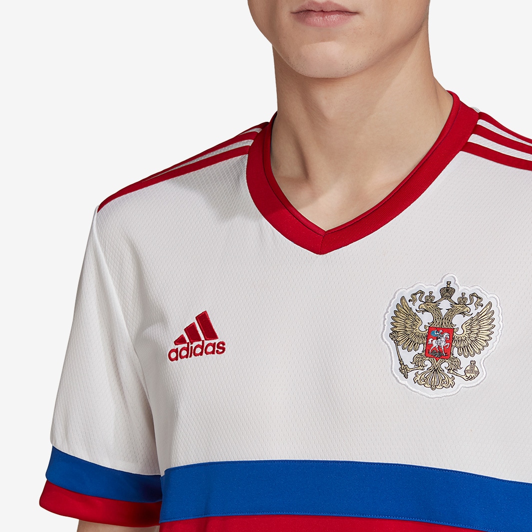 adidas Russia 2020 Away Shirt White Mens Replica Tops Pro