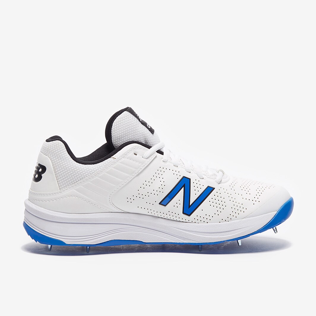 New Balance CK4030 Cricket Shoe White/ Blue Mens Shoes ProDirect