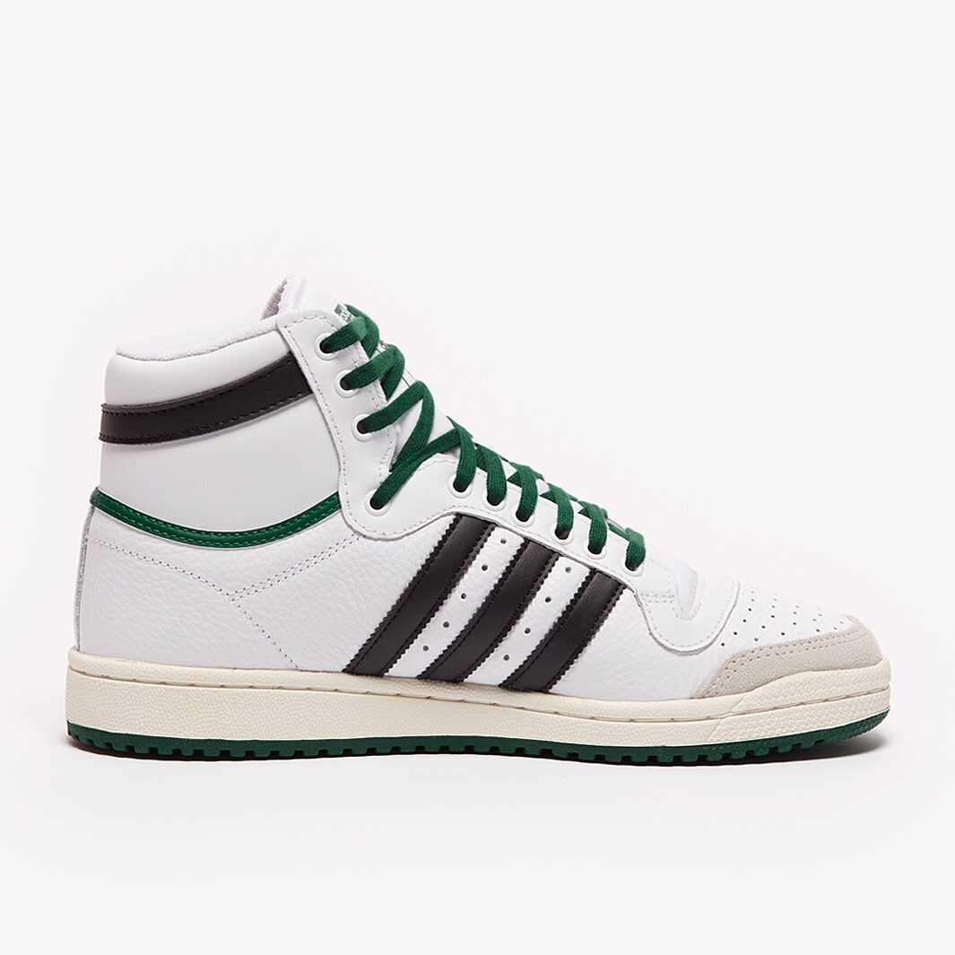 adidas Originals Top Ten Hi White/Core Black/Collegiate Green Mens Shoes